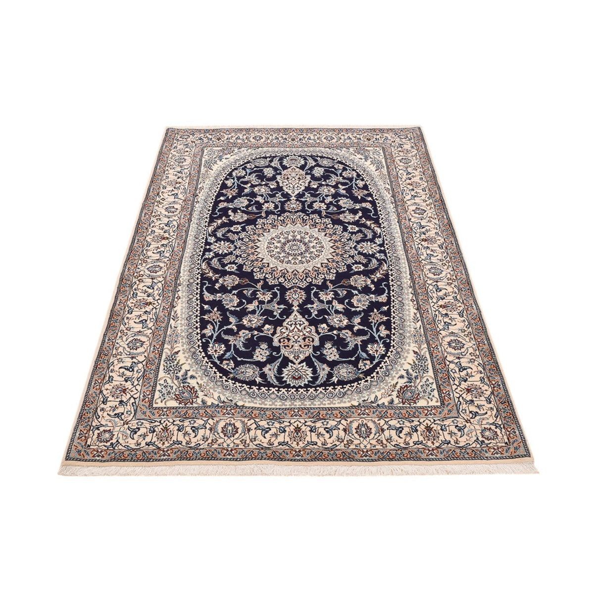 Perserteppich - Nain - Premium - 198 x 131 cm - dunkelblau