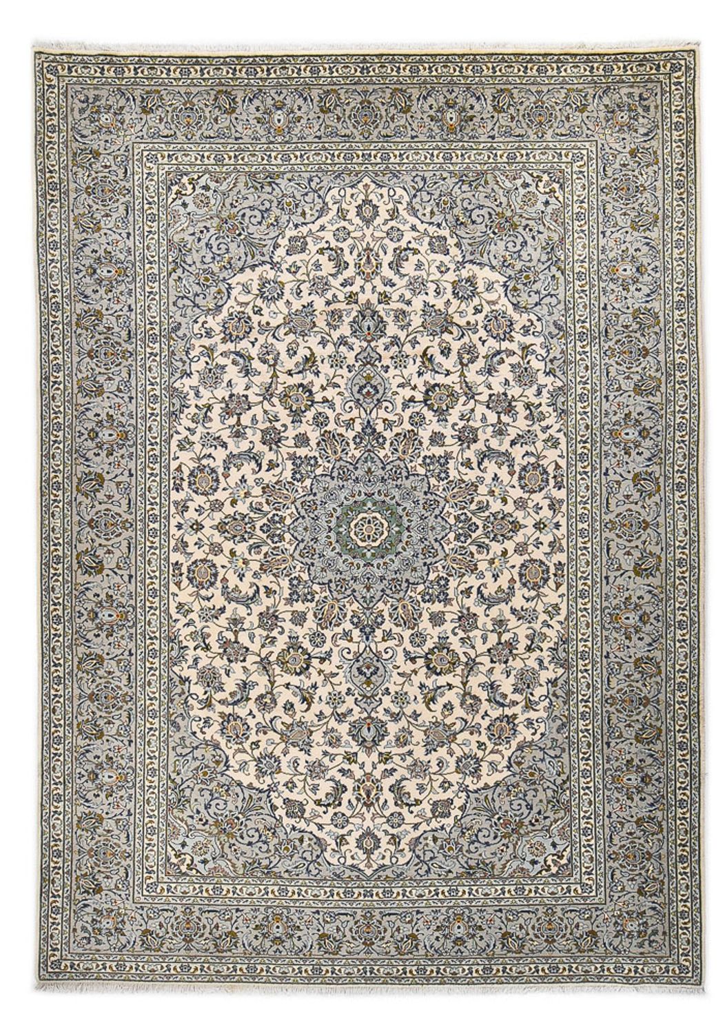 Perserteppich - Keshan - Royal - 347 x 248 cm - grau