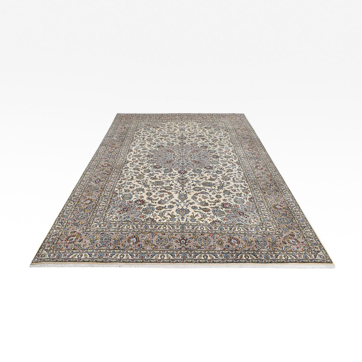 Perserteppich - Keshan - Royal - 365 x 247 cm - grau