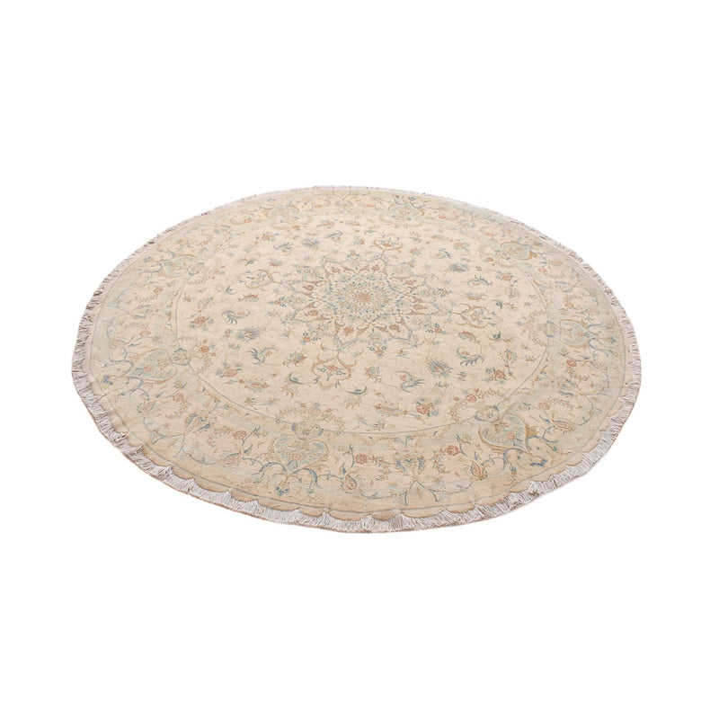 Perserteppich - Täbriz - Premium rund  - 250 x 250 cm - beige