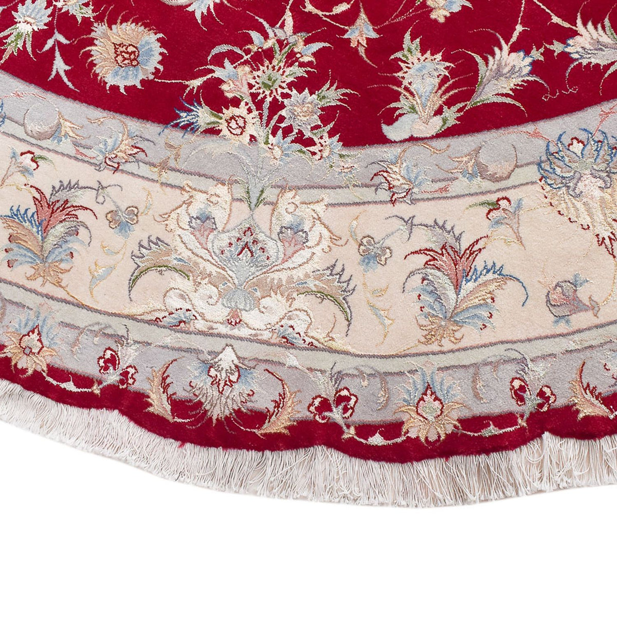 Perserteppich - Täbriz - Premium rund - 250 x 250 cm - rot