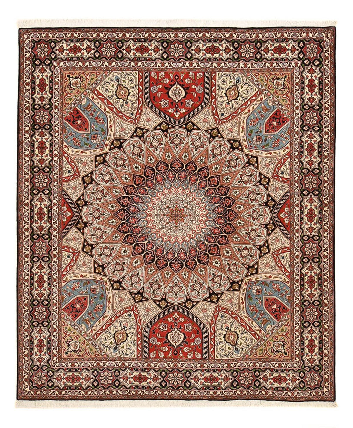 Perserteppich - Täbriz - Royal - 250 x 202 cm - dunkelbeige