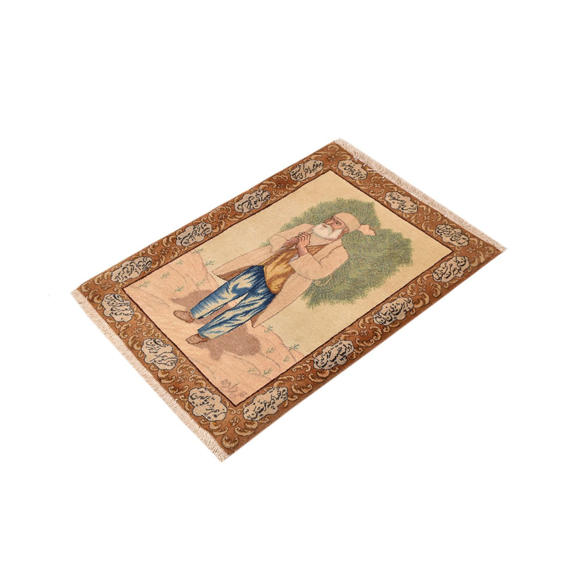 Perserteppich - Täbriz - Royal - 73 x 56 cm - mehrfarbig