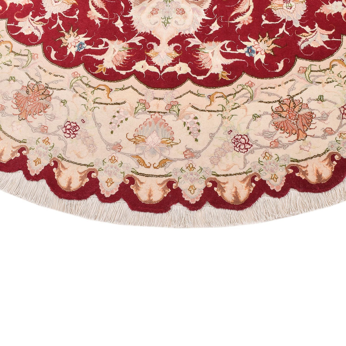Perserteppich - Täbriz - Royal rund  - 200 x 200 cm - mehrfarbig