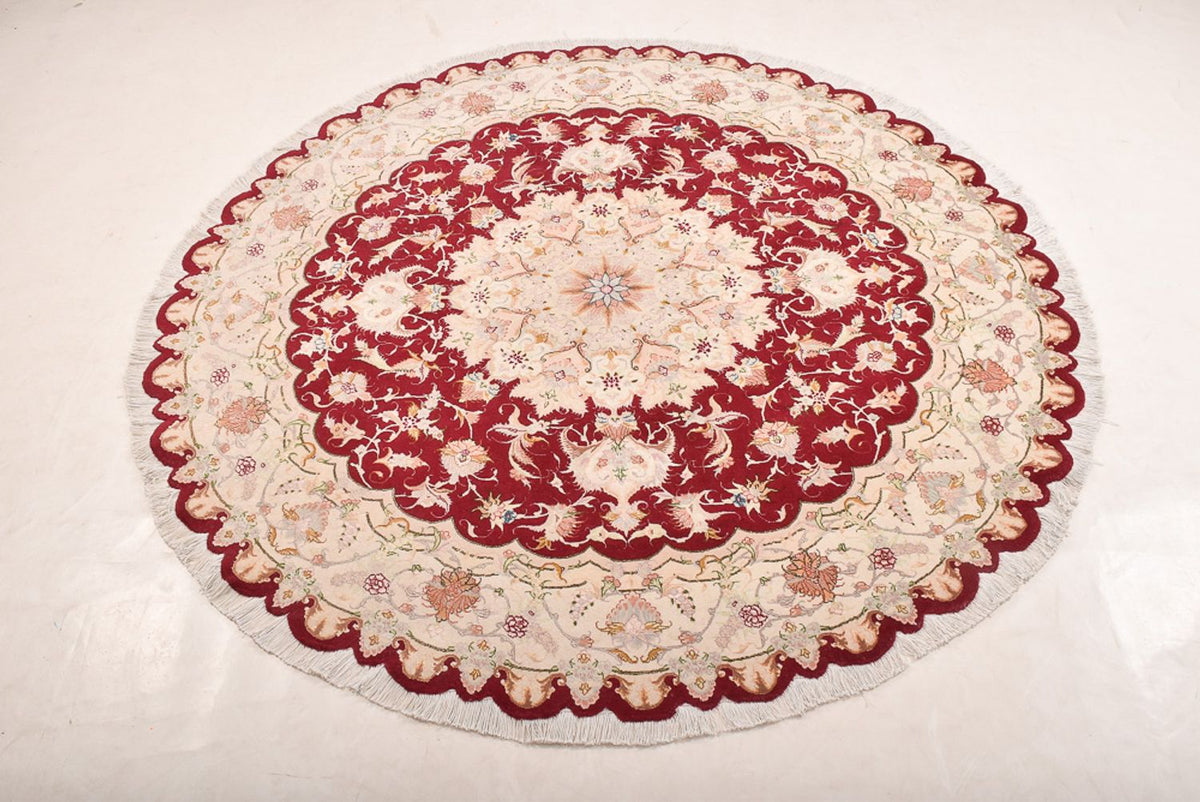 Perserteppich - Täbriz - Royal rund  - 200 x 200 cm - mehrfarbig