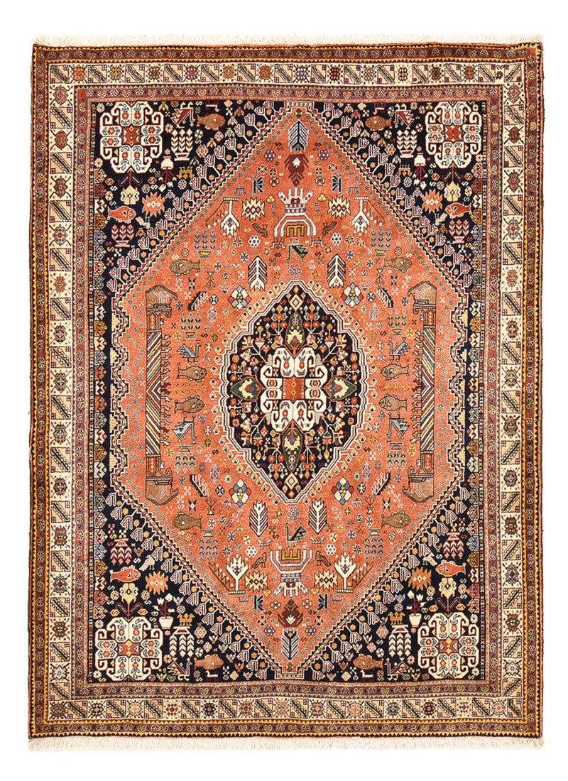 Gabbeh Teppich - Kaschkuli Perser - 202 x 152 cm - hellrot