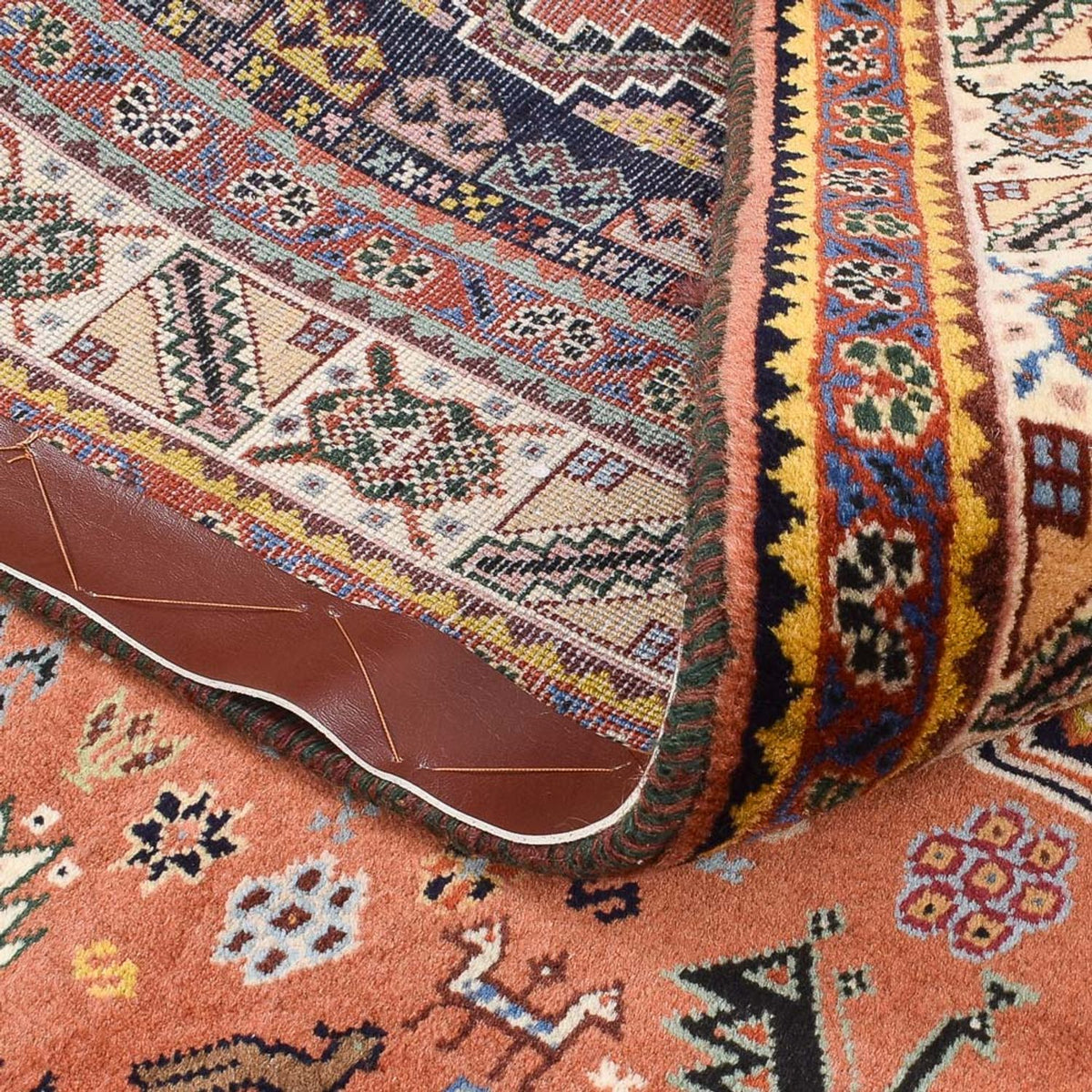 Gabbeh Teppich - Kaschkuli Perser - 202 x 152 cm - hellrot