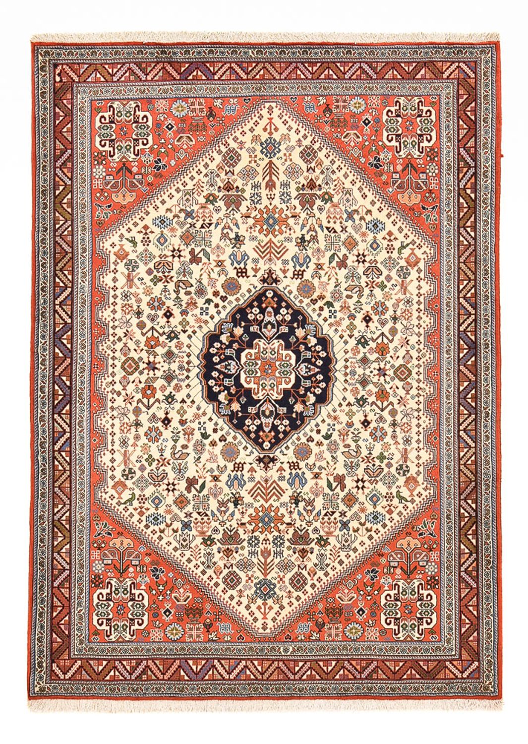 Gabbeh Teppich - Kaschkuli Perser - 208 x 148 cm - creme