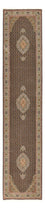 Läufer Perser - Täbriz - Royal - 396 x 82 cm - dunkelbeige