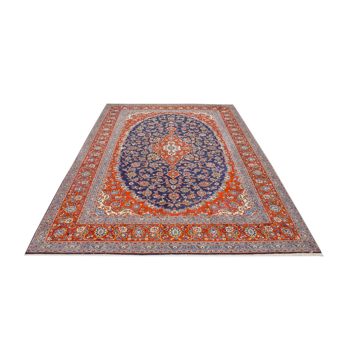 Perserteppich - Keshan - 350 x 255 cm - dunkelblau