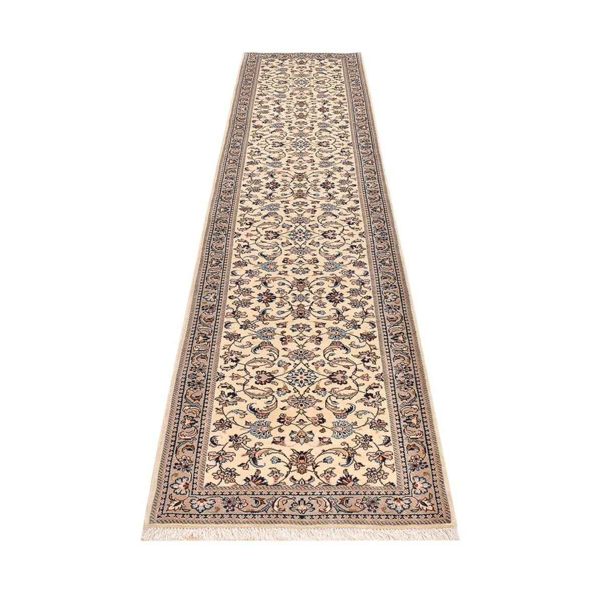 Läufer Perser - Keshan - 373 x 79 cm - beige