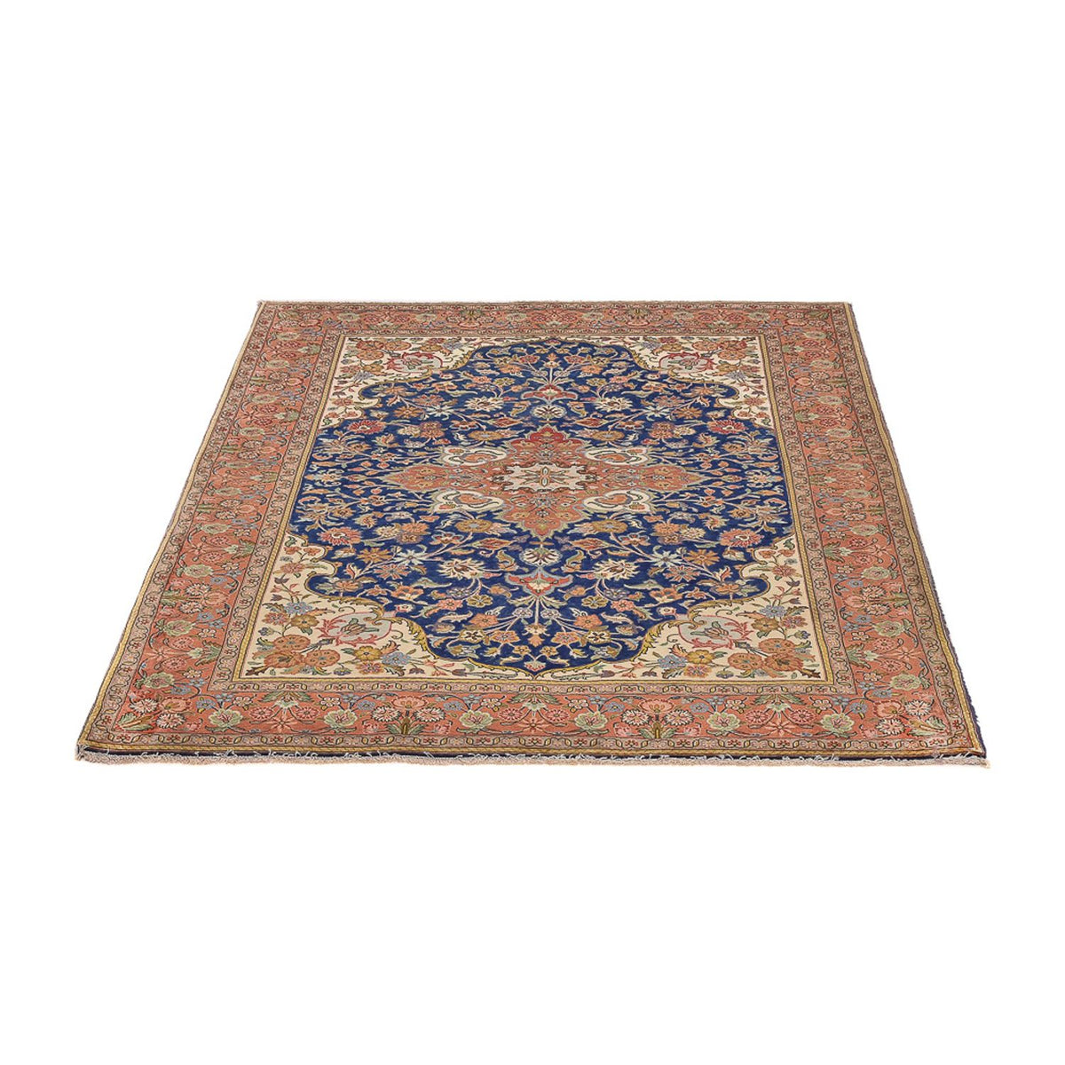 Perserteppich - Ghom - Royal - 208 x 137 cm - dunkelblau