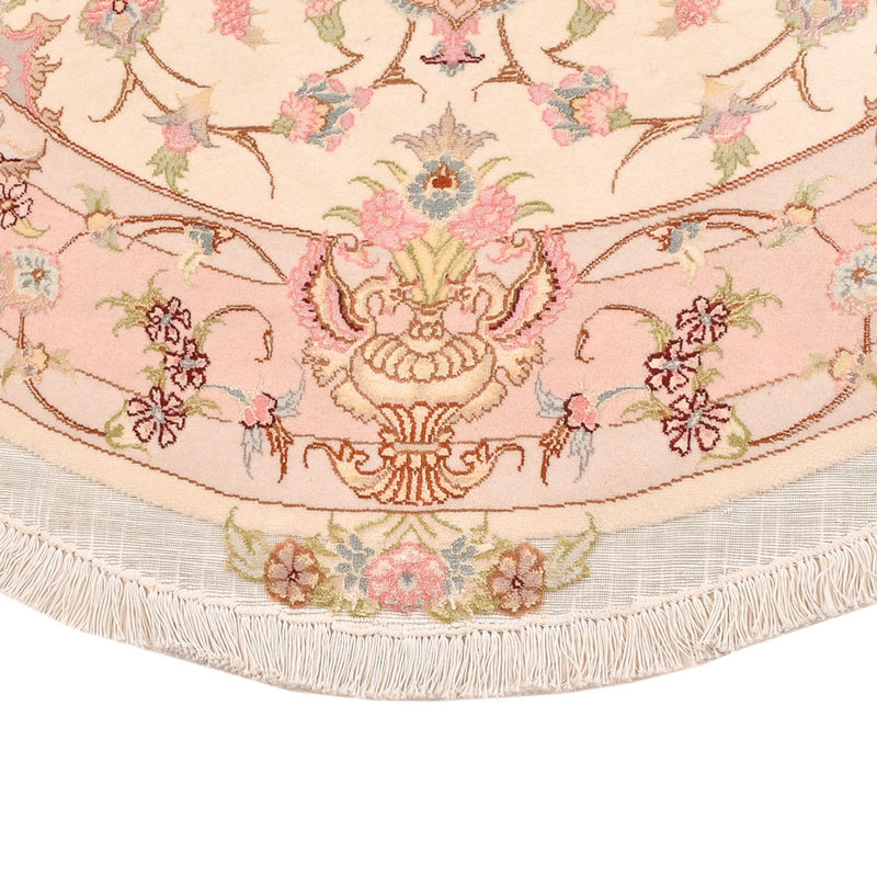 Perserteppich - Täbriz - Royal rund  - 143 x 143 cm - lachs