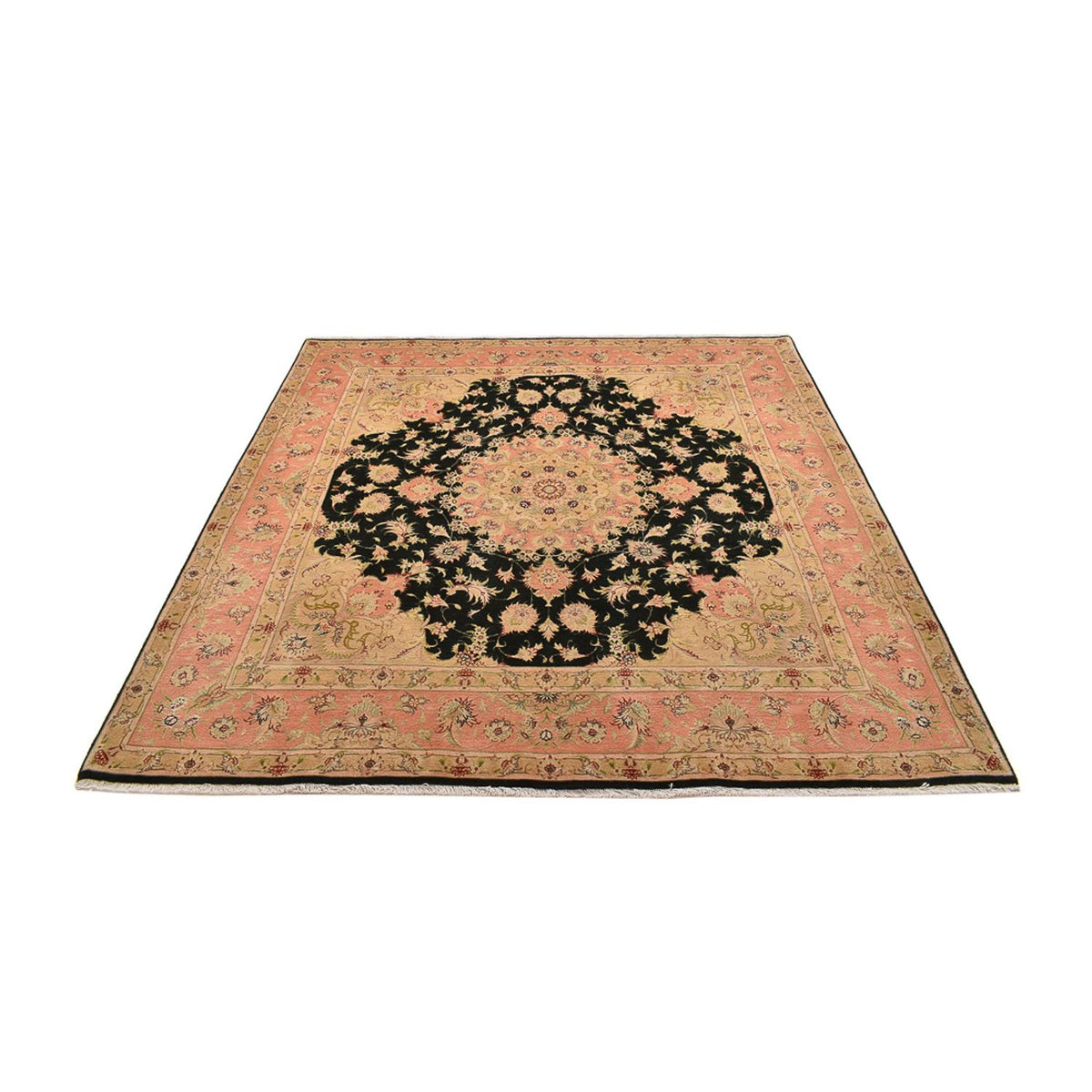 Perserteppich - Täbriz - Royal quadratisch  - 202 x 196 cm - dunkelblau