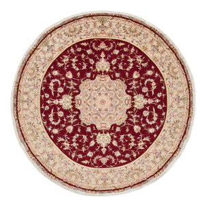 Perserteppich - Täbriz - Royal rund  - 245 x 245 cm - rot