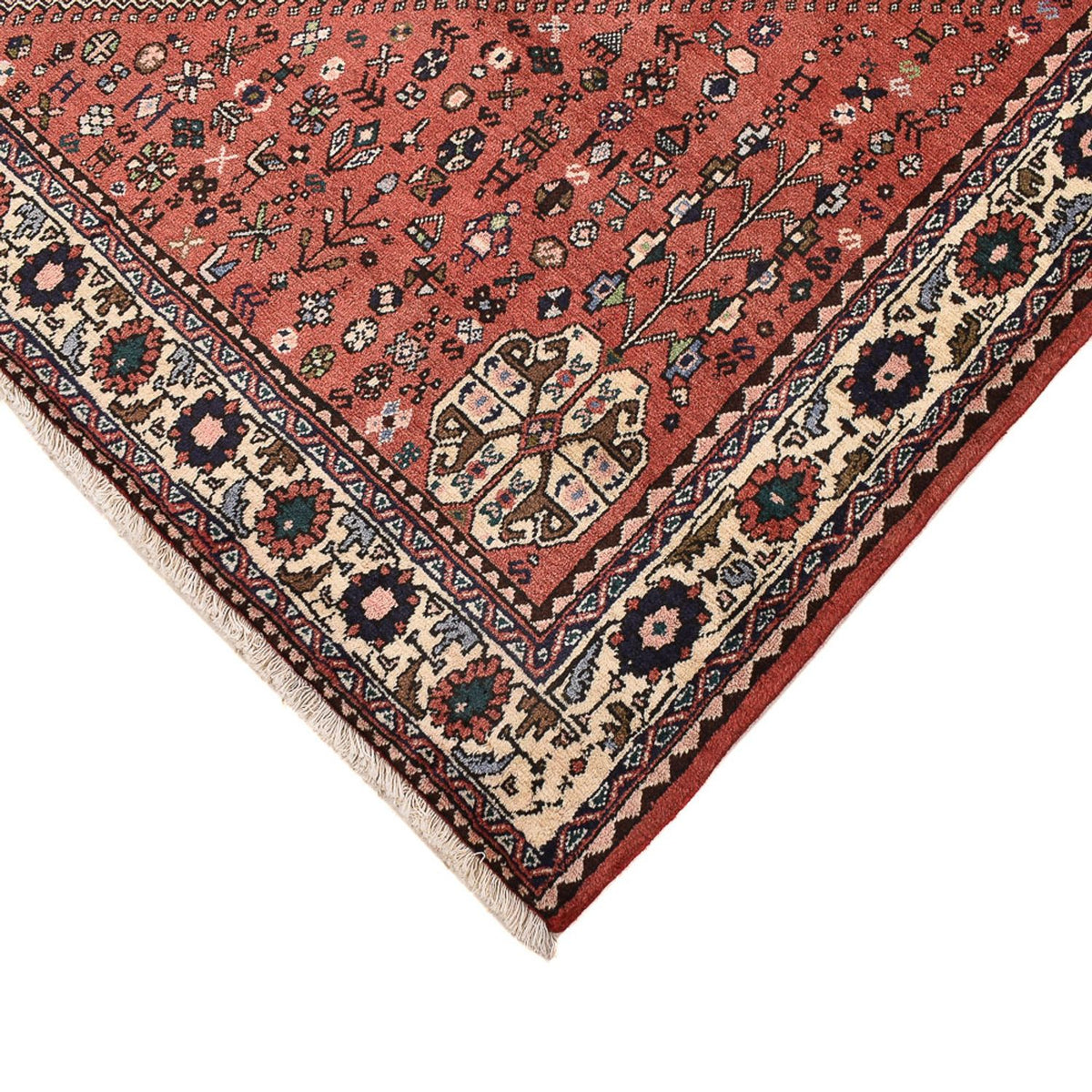 Perserteppich - Nomadic quadratisch  - 203 x 196 cm - hellrot
