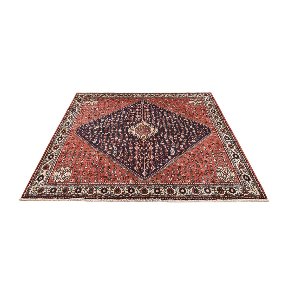 Perserteppich - Nomadic quadratisch  - 203 x 196 cm - hellrot