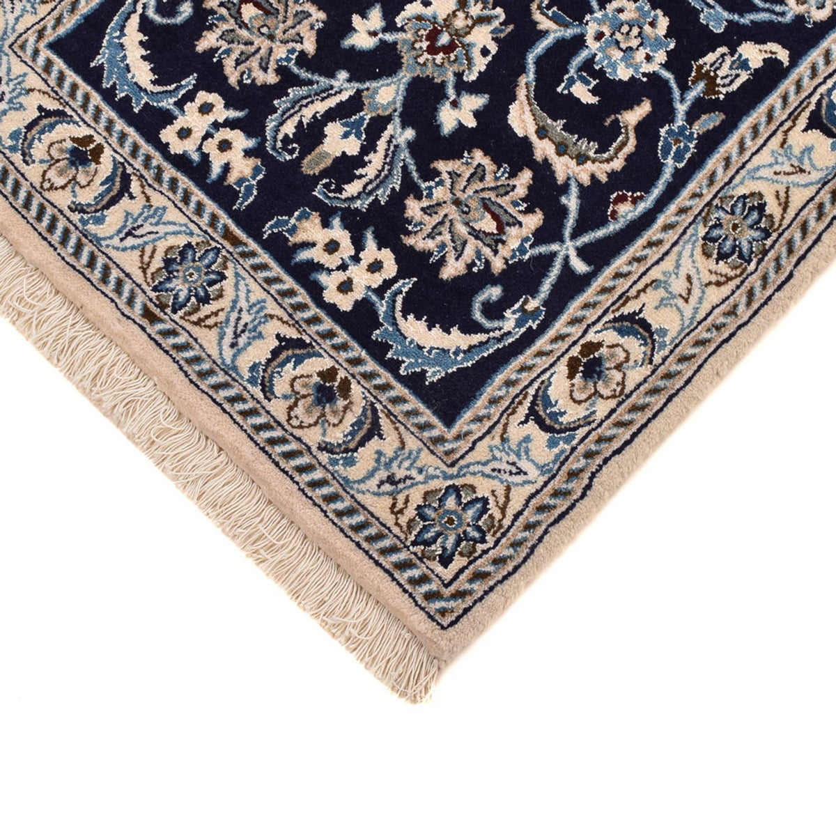 Läufer Perser - Nain - Royal - 197 x 61 cm - dunkelblau