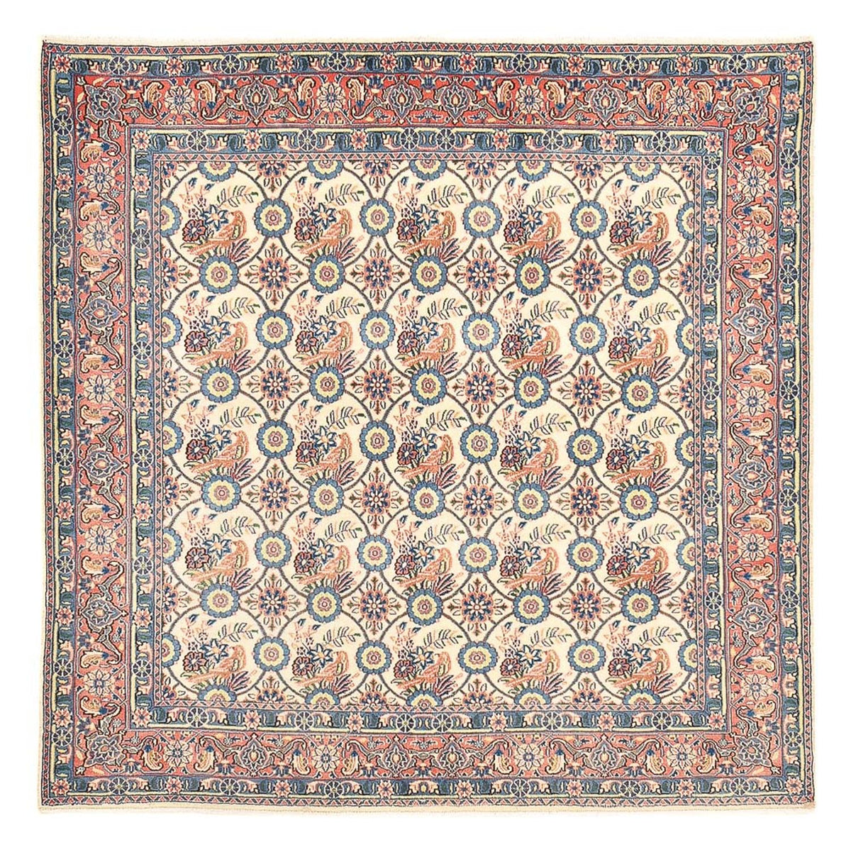 Perserteppich - Keshan quadratisch - 192 x 195 cm - mehrfarbig