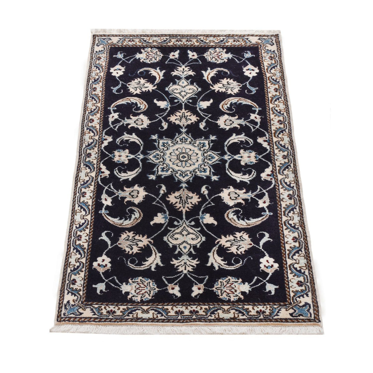 Perserteppich - Nain - 138 x 66 cm - dunkelblau