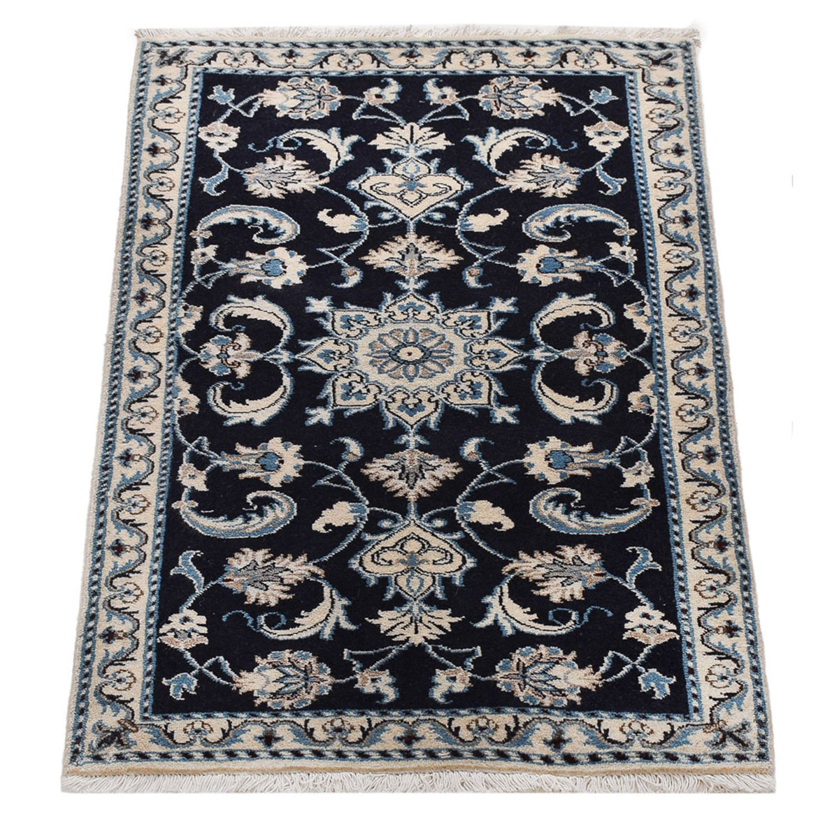 Perserteppich - Nain - 134 x 68 cm - dunkelblau