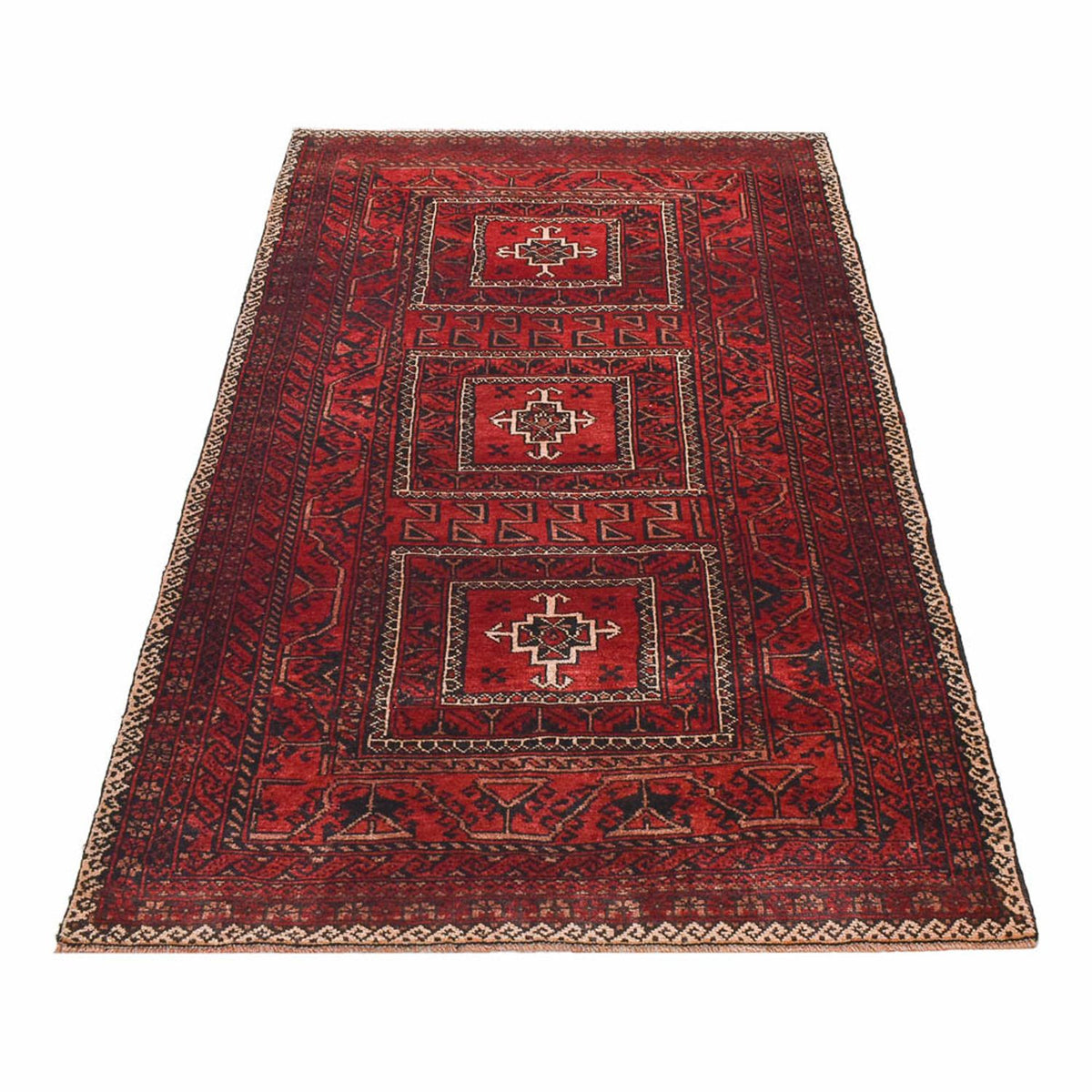 Belutsch Teppich sonderform - 198 x 114 cm - rot