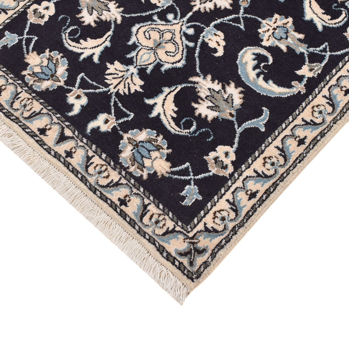 Perserteppich - Nain - 137 x 71 cm - dunkelblau