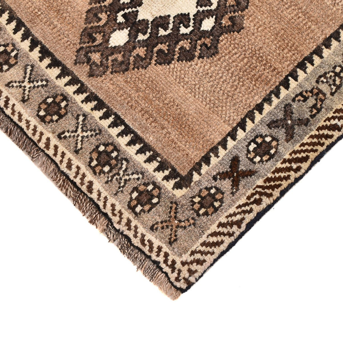 Perserteppich - Nomadic - 56 x 53 cm - hellbeige