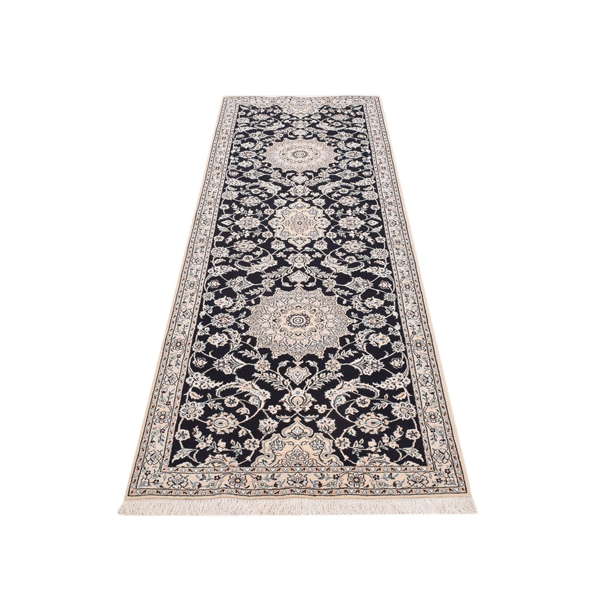 Läufer Perser - Nain - Royal - 275 x 90 cm - dunkelblau