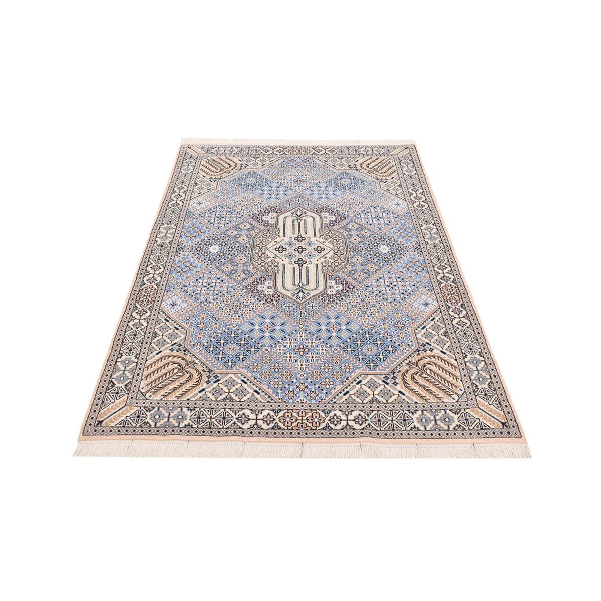 Perserteppich - Nain - Royal - 195 x 137 cm - hellblau