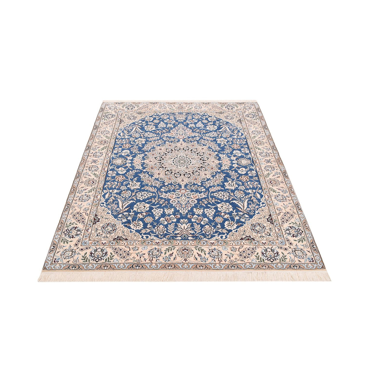 Perserteppich - Nain - Royal - 201 x 155 cm - blau