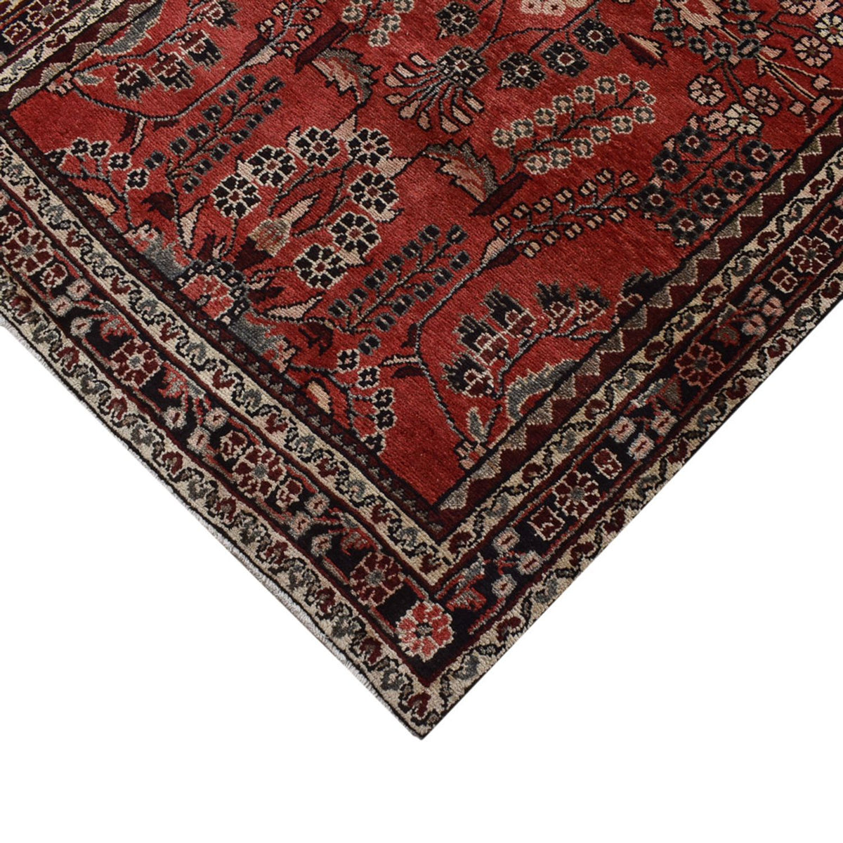 Läufer Perser - Täbriz - 398 x 110 cm - rot