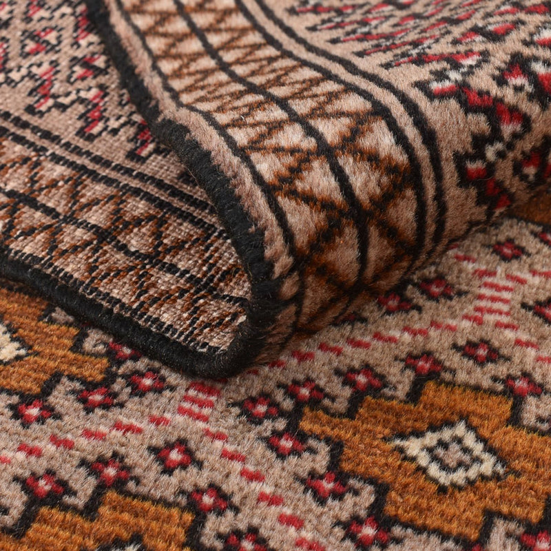 Turkaman Teppich - 132 x 97 cm - hellrot