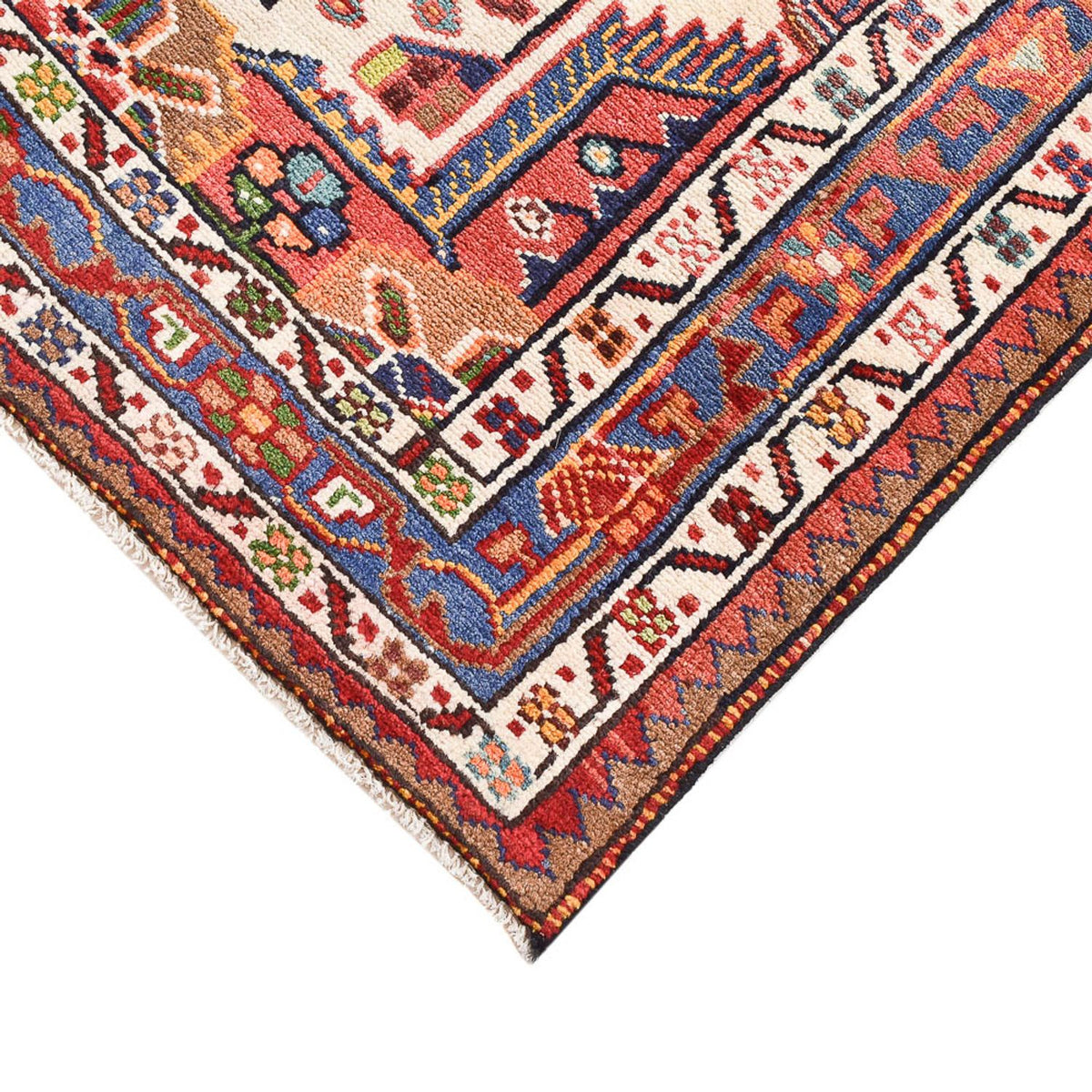 Perserteppich - Nomadic - 126 x 93 cm - mehrfarbig