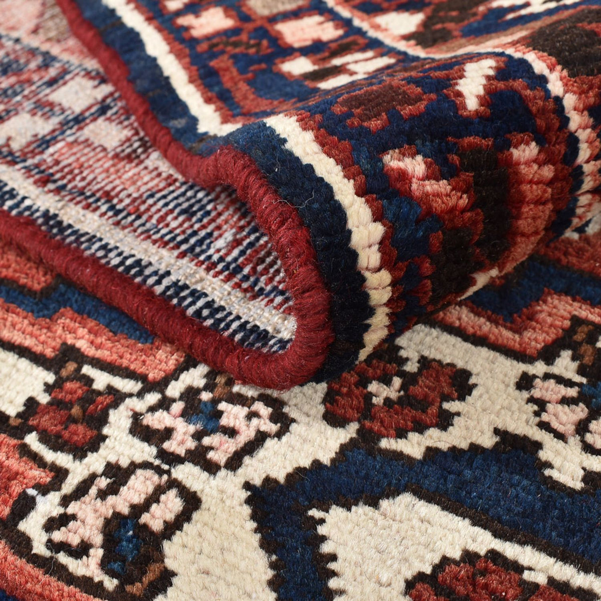 Perserteppich - Nomadic sonderform  - 369 x 312 cm - dunkelrot