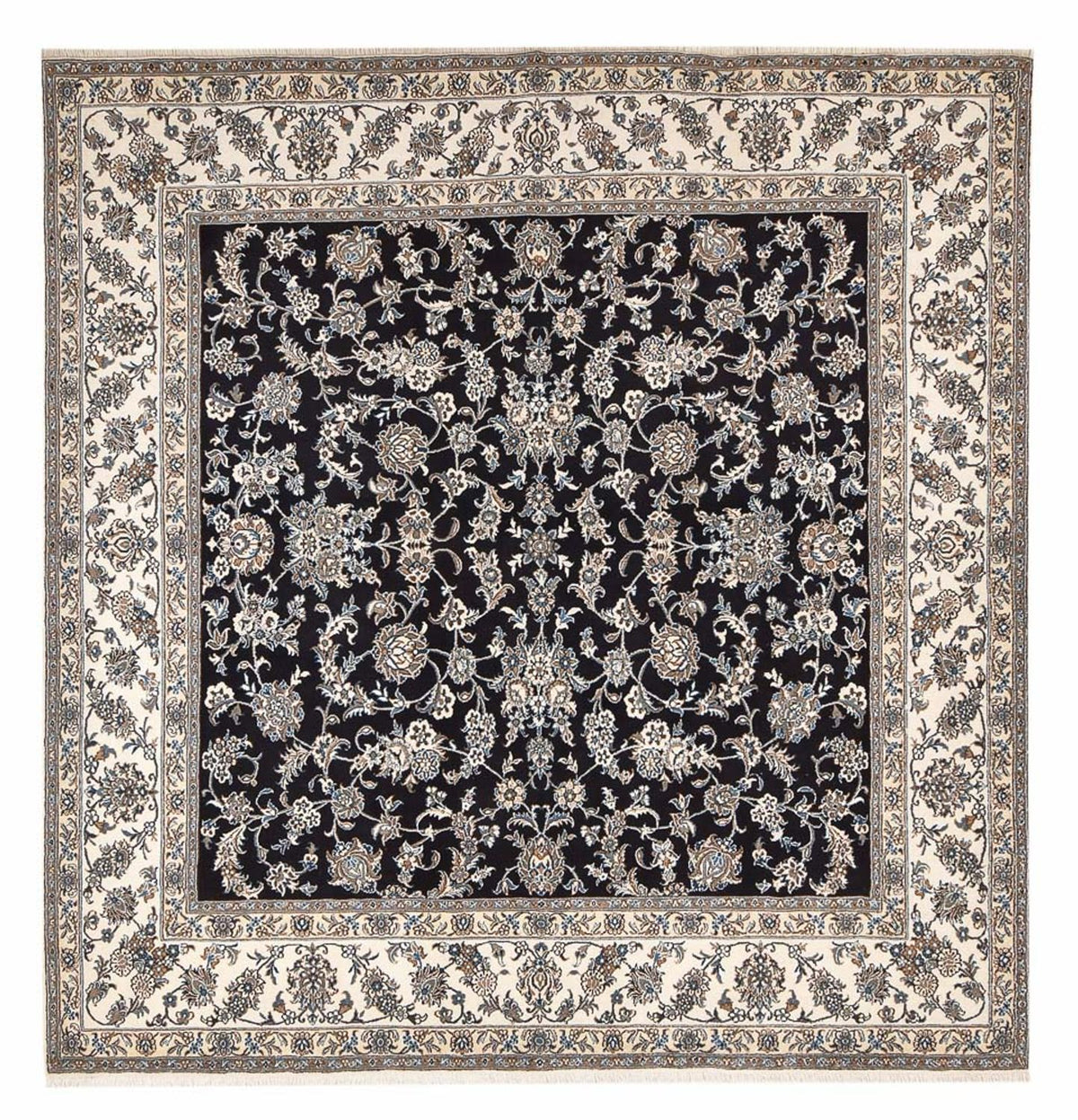 Perserteppich - Nain quadratisch - 293 x 281 cm - dunkelblau