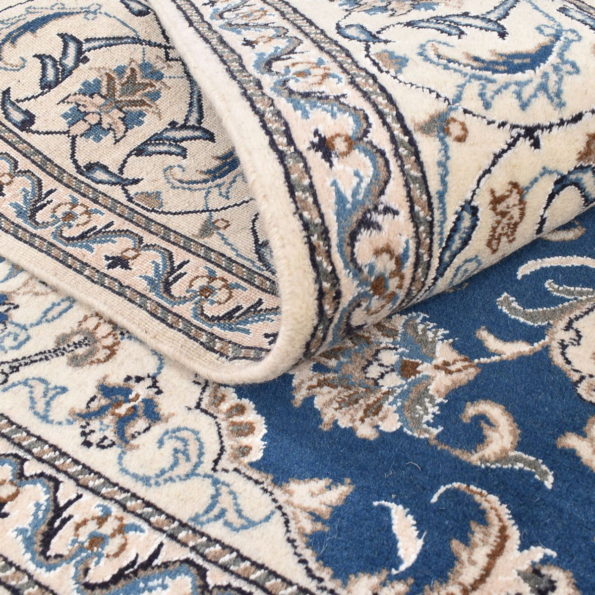 Perserteppich - Nain quadratisch - 202 x 195 cm - blau