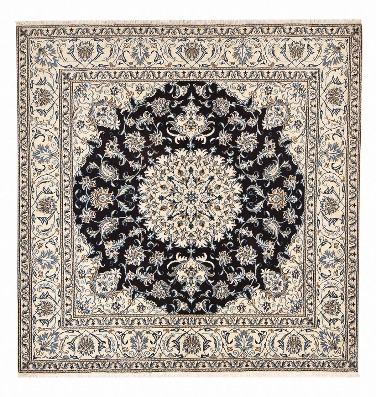 Perserteppich - Nain quadratisch - 198 x 190 cm - dunkelblau