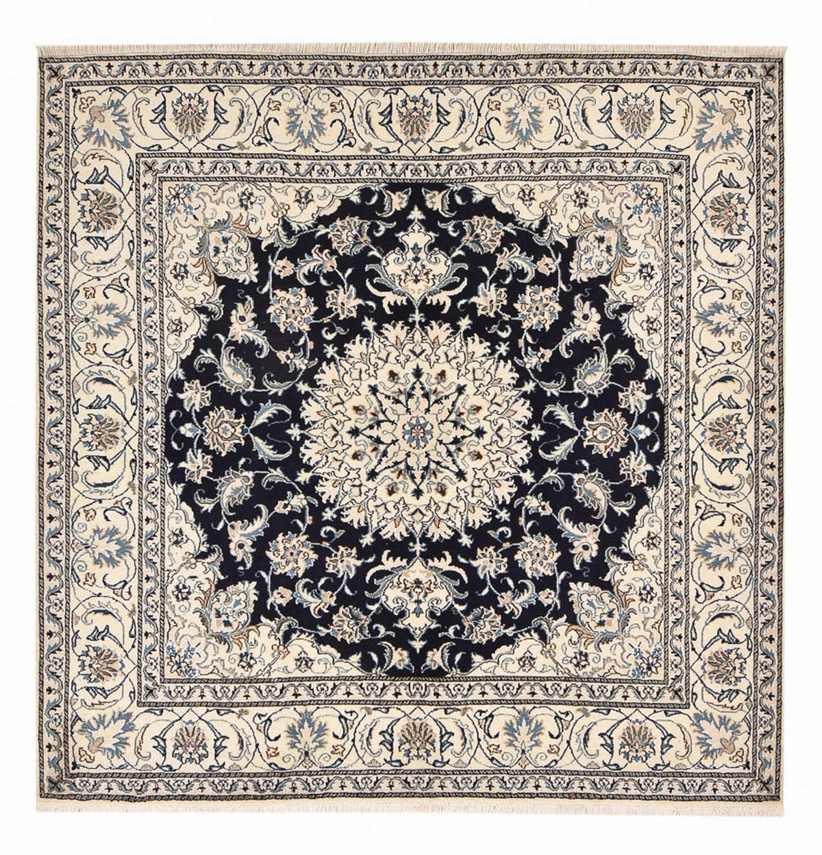 Perserteppich - Nain quadratisch - 198 x 193 cm - dunkelblau