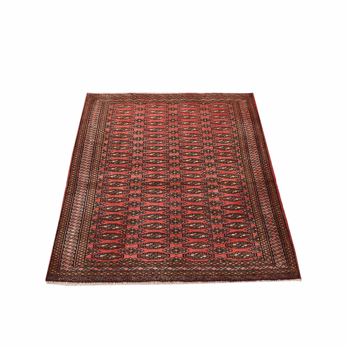 Turkaman Teppich - 131 x 100 cm - hellrot