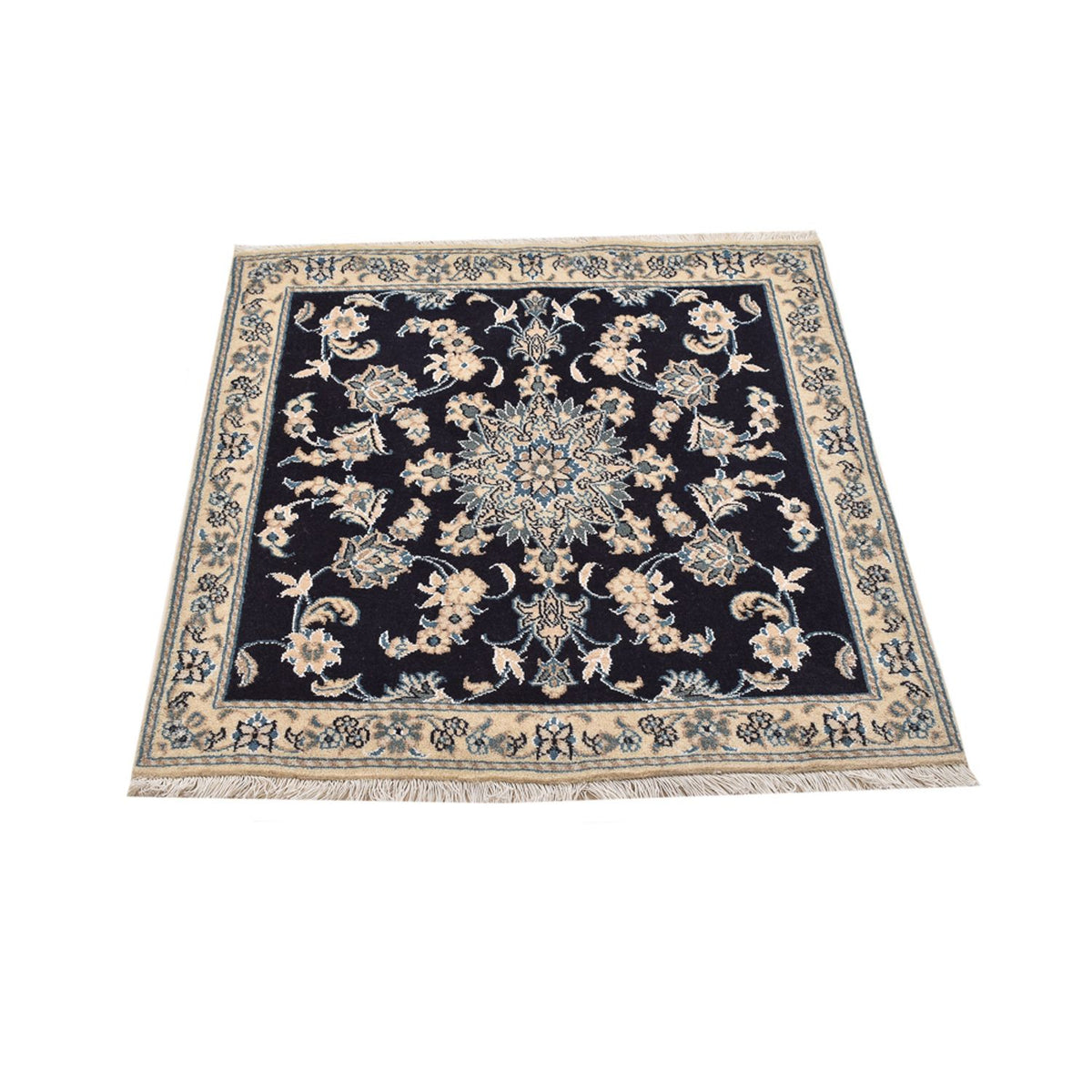 Perserteppich - Nain quadratisch - 103 x 96 cm - dunkelblau