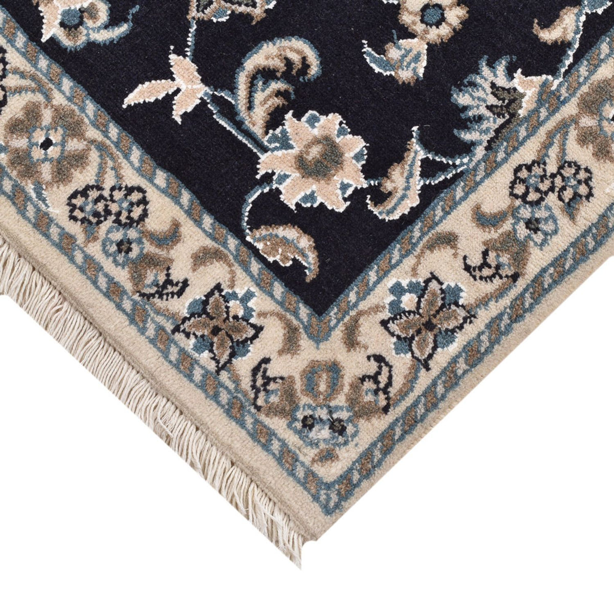 Perserteppich - Nain quadratisch - 100 x 100 cm - dunkelblau