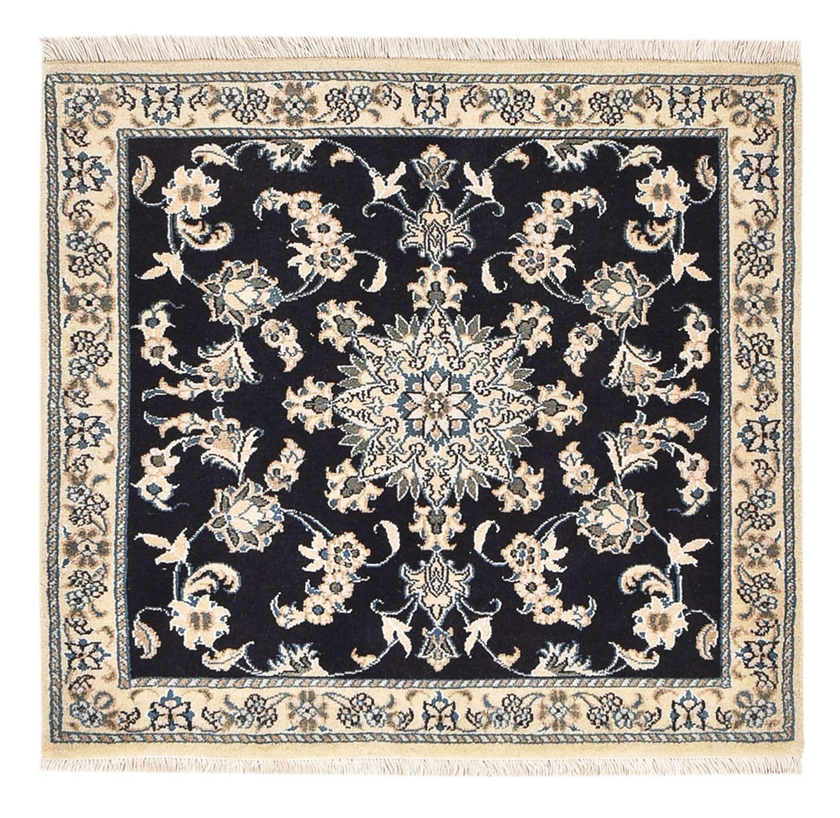 Perserteppich - Nain quadratisch - 90 x 97 cm - dunkelblau