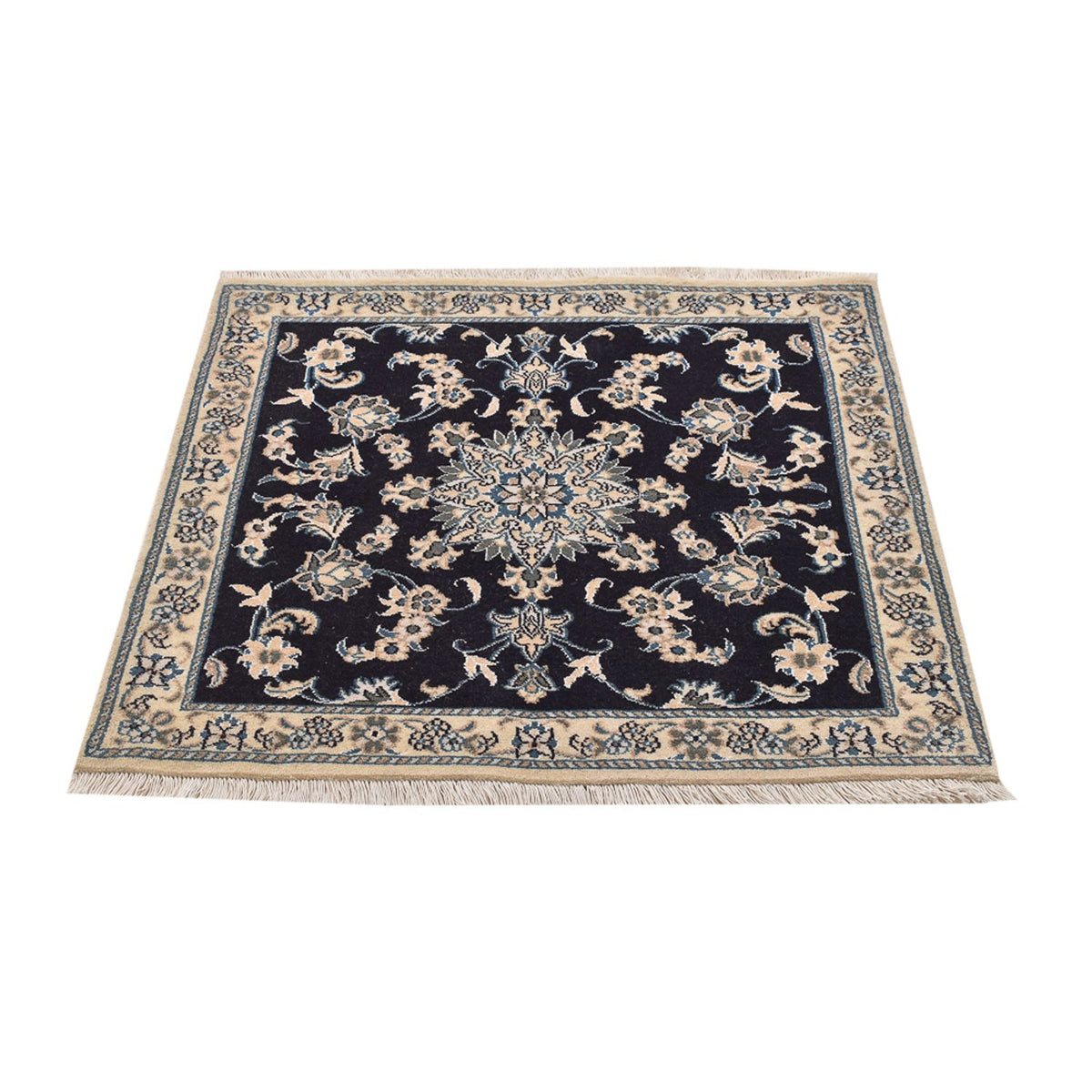 Perserteppich - Nain quadratisch - 90 x 97 cm - dunkelblau