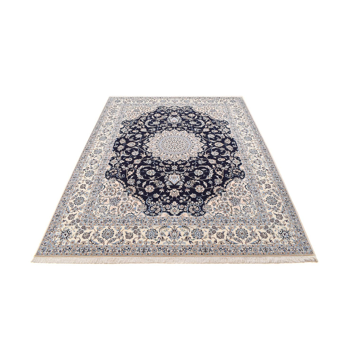 Perserteppich - Nain - Premium sonderform - 211 x 269 cm - dunkelblau