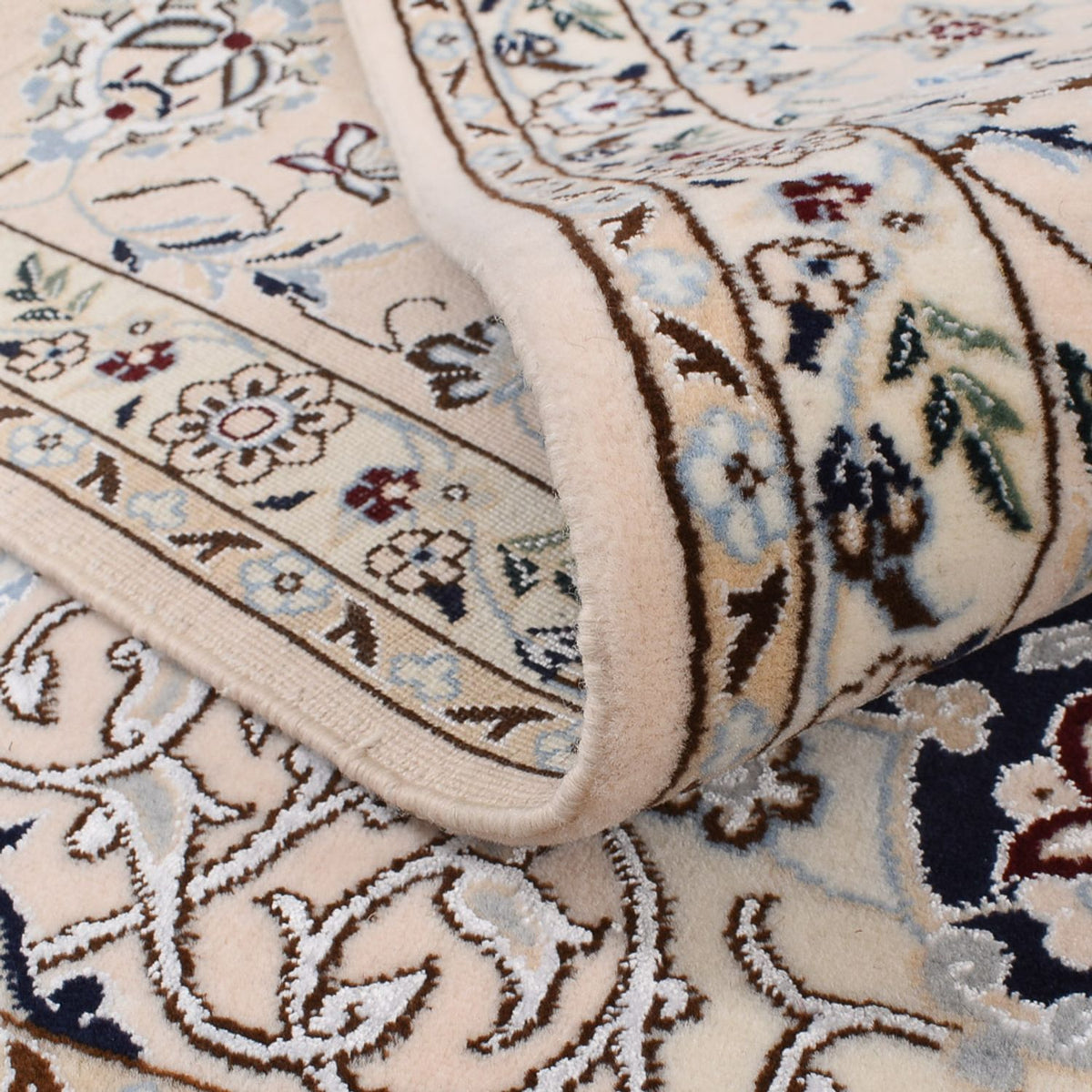 Perserteppich - Nain - Premium quadratisch - 181 x 178 cm - dunkelblau