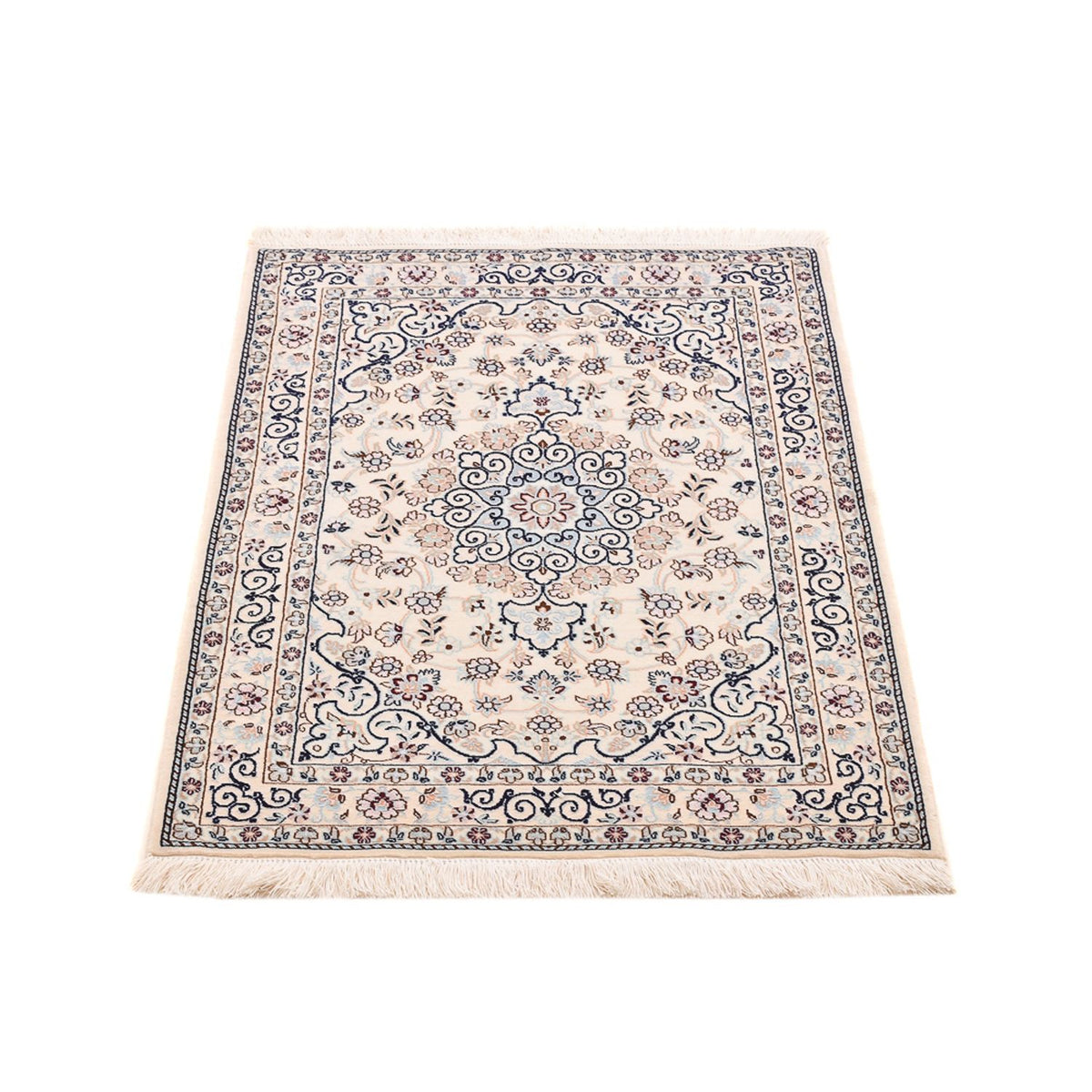 Perserteppich - Nain - Royal - 105 x 81 cm - hellgrau