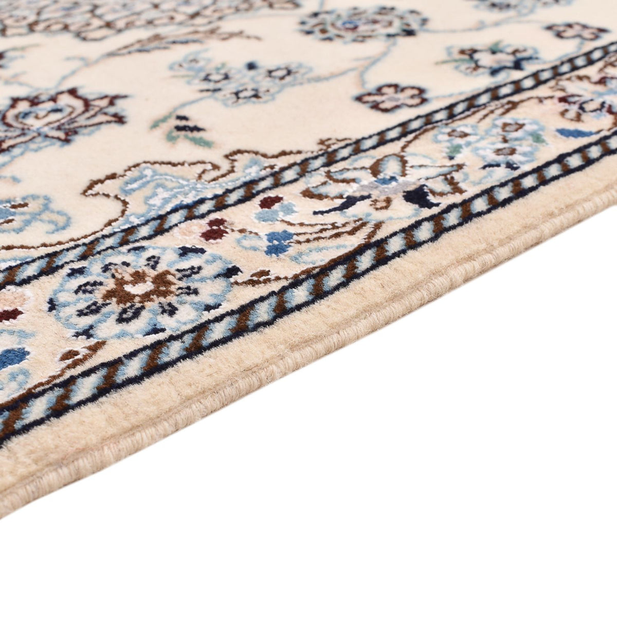 Perserteppich - Nain - Royal - 109 x 69 cm - hellgrau