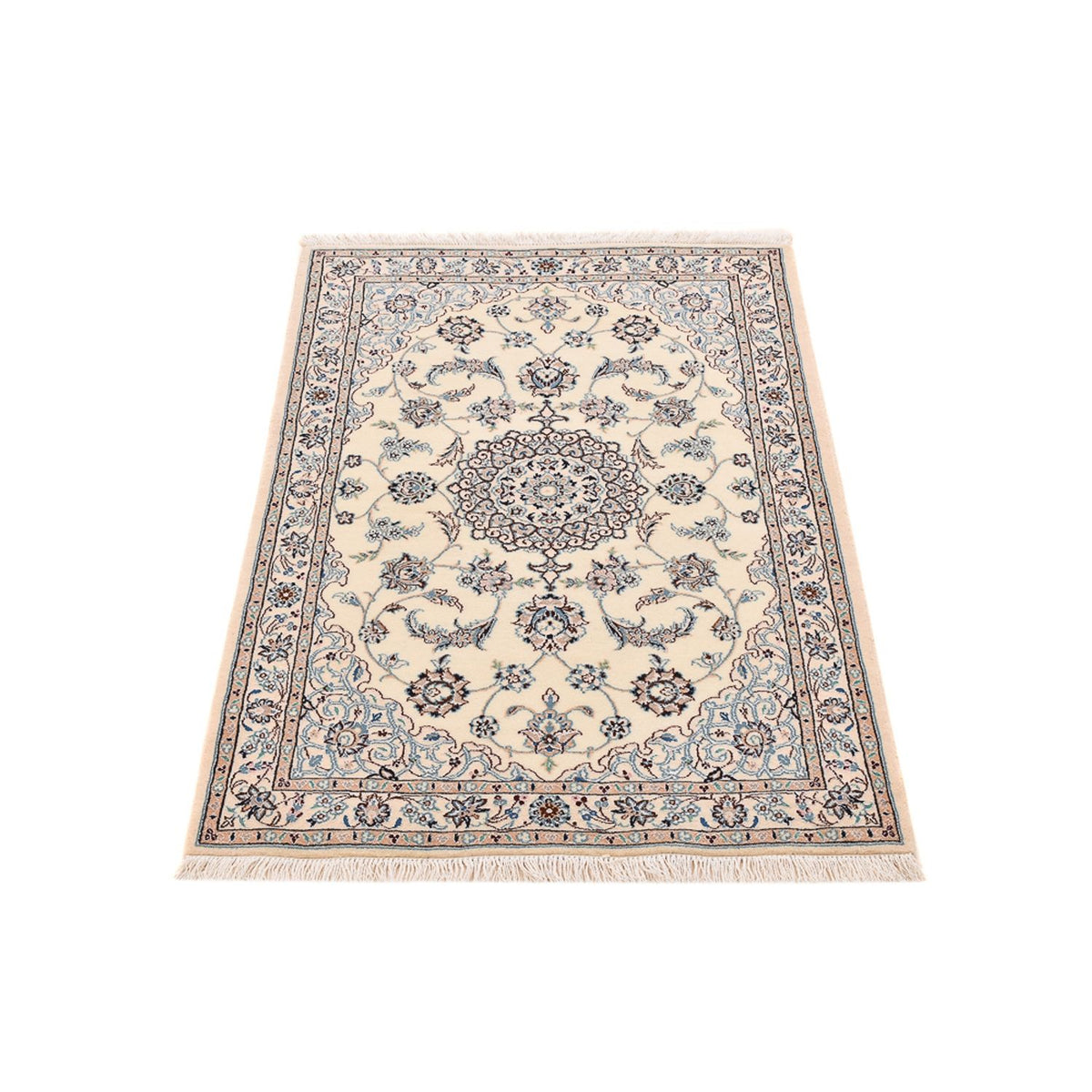 Perserteppich - Nain - Royal - 113 x 74 cm - hellgrau