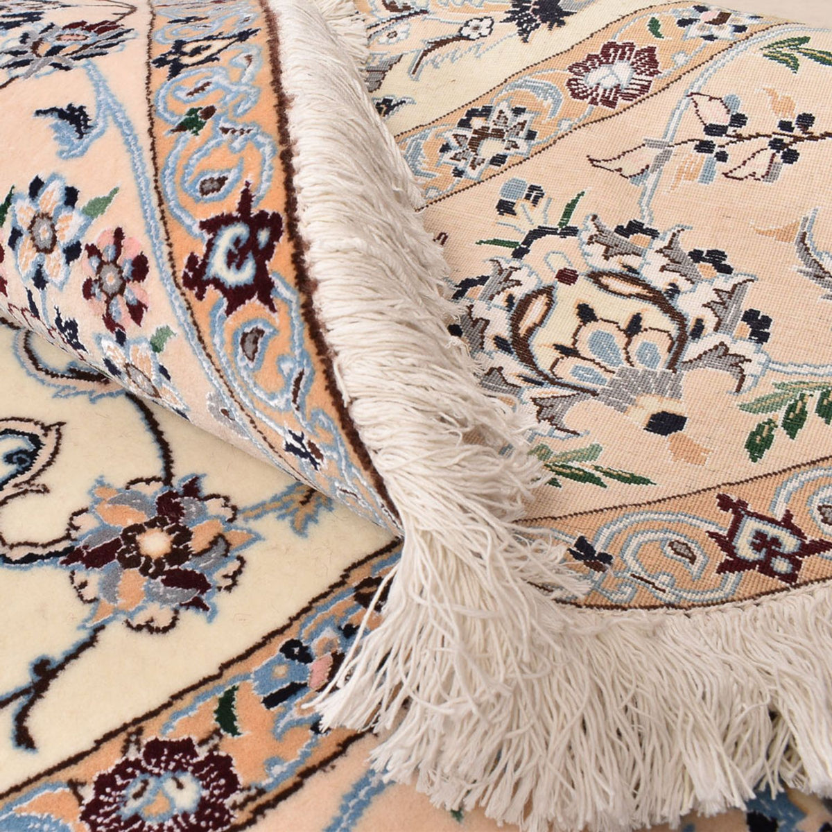 Perserteppich - Nain - Premium rund - 252 x 252 cm - creme